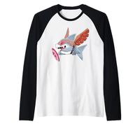 Marvel Jeff The Land Shark in Captain America Costume Maglia con Maniche Raglan