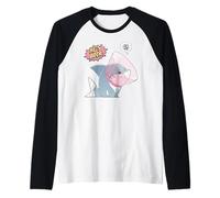 Marvel Jeff The Land Shark in The Cone of Shame Maglia con Maniche Raglan