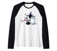 Marvel Jeff The Land Shark in Venom Symbiote Costume Maglia con Maniche Raglan