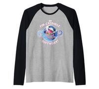 Marvel Jeff The Land Shark My Fin-Credible Birthday! Party Maglia con Maniche Raglan