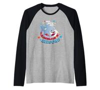 Marvel Jeff The Land Shark Red White And Awesome Americana Maglia con Maniche Raglan