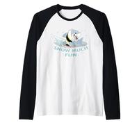 Marvel Jeff The Land Shark Snow Much Fun Holiday Sledding Maglia con Maniche Raglan
