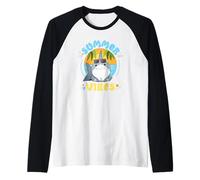Marvel Jeff The Land Shark Summer Vibes Beach Vacation Maglia con Maniche Raglan