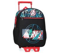 Marvel Joumma Shield Zaino Scuola con Carrello Nero 27x33x11 cm Poliestere 9,8L, Nero, Zaino scuola con carrello