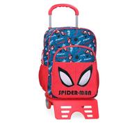 Marvel Joumma Spiderman Authentic Zaino scuola con carrello rosso 30 x 40 x 13 cm Poliestere 15,6 L, rosso, Zaino 40 + carrello