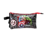 Marvel Joumma Team Avengers Astuccio Triplo Nero 22x12x5 cm PVC