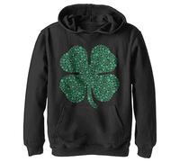 Marvel Kids Classic Shamrock Icon Youth Pullover Hoodie, Black, X-Large