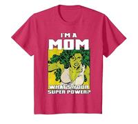 Marvel La Festa della Mamma She-Hulk Is A Mom Maglietta, Bambini, Rosso mélange, 6 Anni