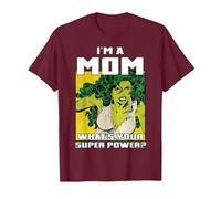 Marvel La Festa della Mamma She-Hulk Is A Mom Maglietta, Uomo, Bordeaux, 3XL