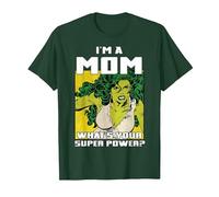 Marvel La Festa della Mamma She-Hulk Is A Mom Maglietta, Uomo, Verde Foresta, M