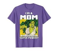 Marvel La Festa della Mamma She-Hulk Is A Mom Maglietta, Uomo, Viola mélange, XXL
