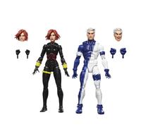 Marvel Legends Series, Black Widow e Quicksilver, action figure da 15 cm collezionabili ispirate al fumetto "Avengers: The Crossing"