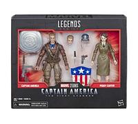 Marvel Legends Series Captain America: The First Avenger 15,2 cm - Action figure ispirate al film Captain America e Peggy Carter, confezione da 2 (esclusiva Amazon)