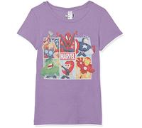 Marvel Little, Big Classic Hero Squares Girls Short Sleeve Tee Shirt