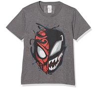 Marvel Little, Big Classic Peter Venom Boys Short Sleeve Tee Shirt, Charcoal Heather, Small
