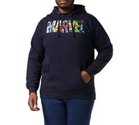 Marvel Logo Characters Cappuccio, Blu (Navy Navy), X-Large Uomo