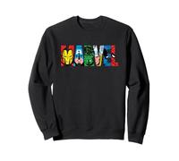 Marvel Logo Classic Avengers & Spider-Man Retro Comic Art Felpa
