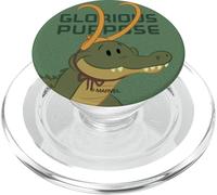 Marvel Loki Alligator Loki and Book Glorious Purpose PopSockets PopGrip per MagSafe