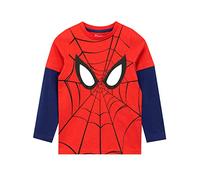 Marvel Maglietta a Maniche Lunga per Ragazzi Spiderman Rosso 9-10 Anni