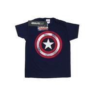 Marvel Maglietta Capitano America Scudo Effetto Invecchiato Uomo (BI6132)
