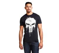 Marvel Avengers Punisher Skull T-Shirt, Nero (Black Blk), (Taglia Produttore: Large) Uomo