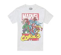 Marvel Chiama Fuori Maglietta, Bianco (Bianco Bianco), XL Uomo