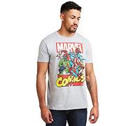 Marvel Maglietta da Uomo Call out, Grigia Sport Grey Spot, Regno Unito
