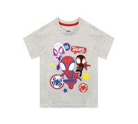 Marvel Maglietta per Ragazzi Spiderman Grigio 9-10 Anni