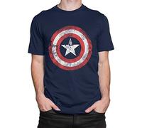 Marvel Maglietta per Uomo Capitan America Multicolore Medium