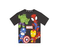 Marvel Maglietta Ragazzo Spidey And His Amazing Friends, Tshirt Bambino Spiderman, Ironman E Hulk, T Shirt Bambino Cotone, Grigio 2-3 Anni