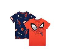Marvel Maglietta Spider-Man per Ragazzi Top a Maniche Corte per Bambini Confezione da 2 Multicolore 5-6 Anni