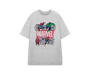 Marvel Marvel Comics Grigio Comic Style T-shirt a maniche corte Uomini