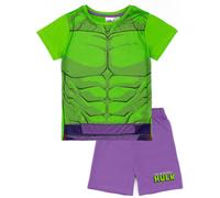 Marvel Hulk Set Pigiama per Ragazzi | T-Shirt e Pantaloncini Hulk per Bambini Pjs | Design Potente Verde e Viola | Merce Ufficiale Regalo Perfetto per Piccoli Supereroi