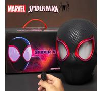 Marvel Mascara Miles Spiderman Copricapo Cosplay Occhi in movimento Maschera elettronica Spider Man 1:1 Giocattoli telecomandati per regalo per adulti