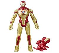 Marvel Mech Strike Mechasaurs Iron Man Action Figure 10,2 cm con accessori per armi, giocattolo per bambini dai 4 anni in su, misura media