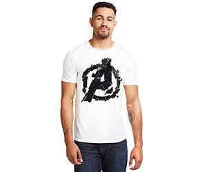 Marvel Men's Avengers Cracked T Shirt, White (White White), S UK
