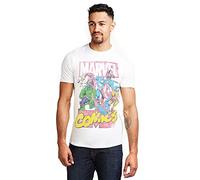 Marvel Call out T-Shirt, Bianco (Bianco Bianco), L Men's