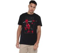 Marvel Spada Deadpool T-Shirt, Nero, M Uomo