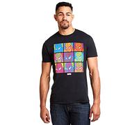 Marvel Men's Pop Art Spidey Mens Black LRG T Shirt, Black (Black Blk), L UK