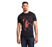 Marvel Spiderman Logo Swing T-Shirt, Black (Black Blk), (Taglia Unica: Medium) Men's