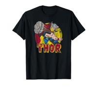 Marvel Mighty Thor Hammer Throw Vintage Maglietta