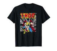 Marvel Mighty Thor Retro Comic Hammer Blast Maglietta