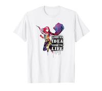 Marvel Ms. Marvel Like And Idea Come To Life Graffiti Quote Maglietta