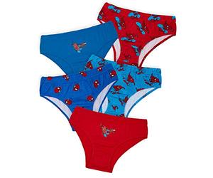 Marvel Mutande Bambino 5 Pack, Morbido e Traspirante Cotone Slip Ragazzo (Blu/Rosso Spiderman, 13-14 Anni)