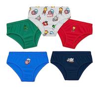 Marvel Mutande Bambino 5 Pack, Morbido e Traspirante Cotone Slip Ragazzo (Multiplo Avengers, 7-8 Anni)