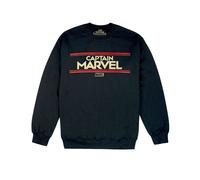 Marvel Nero Captain Marvel Felpa Donne