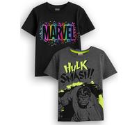 Marvel Nero Front Logo and All Over Print T-shirt a maniche corte Ragazzi