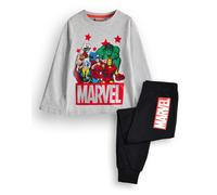 Marvel Nero Front Print Pigiama a maniche lunghe a gamba lunga Ragazzi