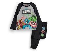 Marvel Nero Hulk Captain America Ironman Pigiama a maniche lunghe a gamba lunga