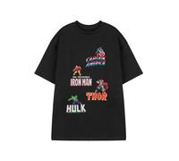 Marvel Nero Multi Character T-shirt a maniche corte Uomini